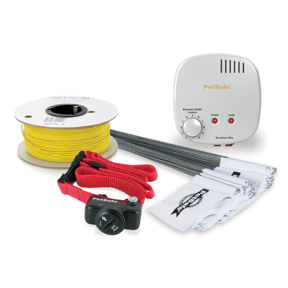 Clôture anti-fugue avec fil & collier à pile pour chien (PIG19-16412)