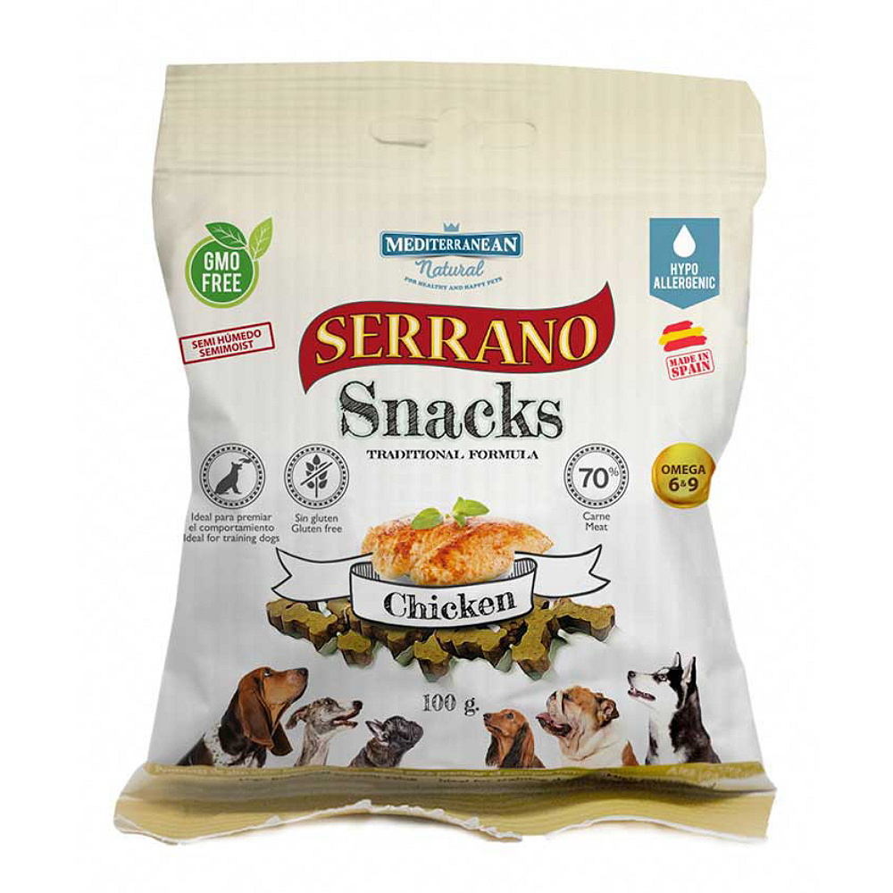 Snacks, friandise au poulet pour chien 100 gr