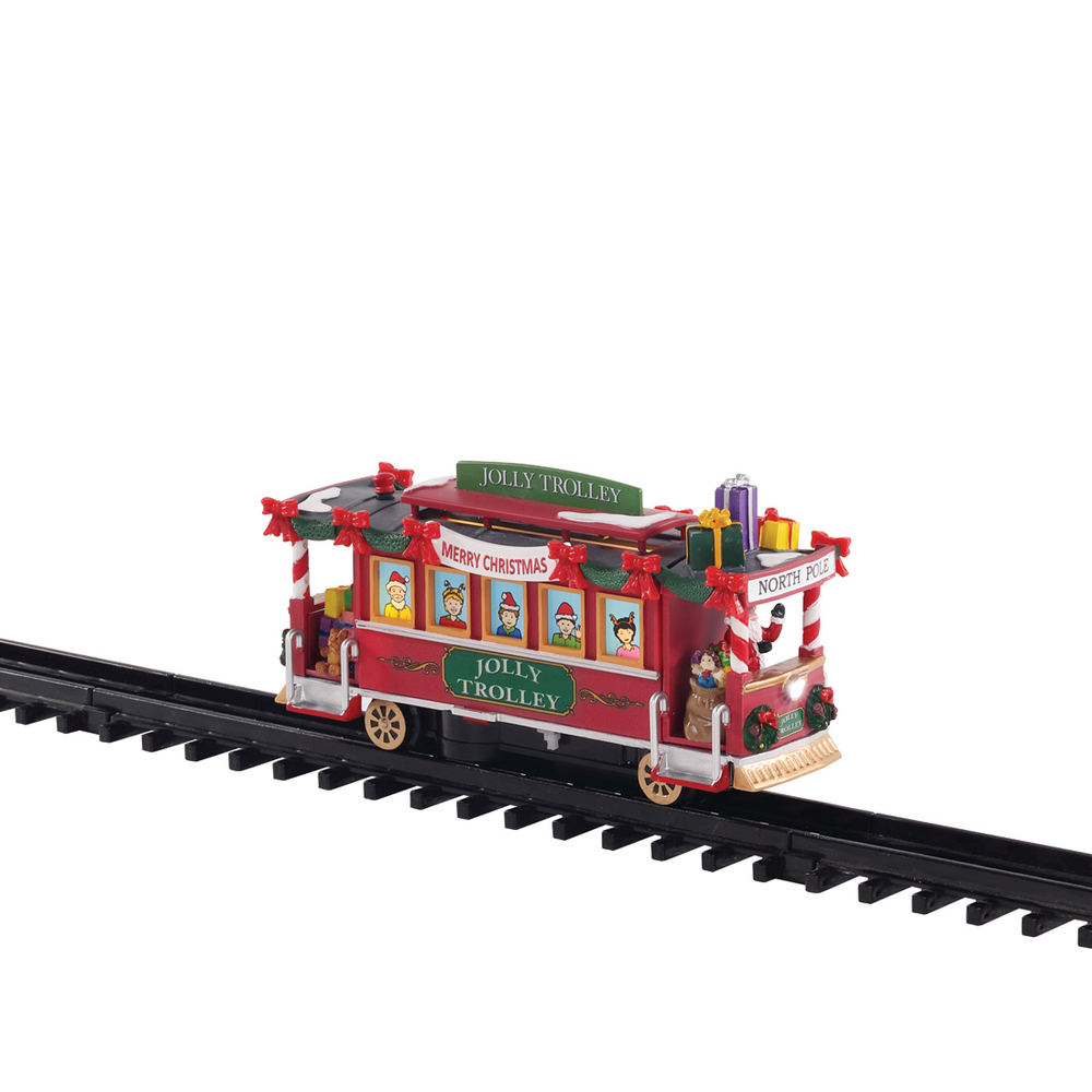Figurine pour village de Noel Train joyeux wagon 5x16 10cm