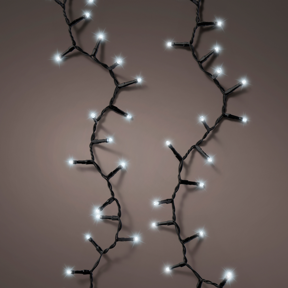 Guirlande à piles 'Durawise Compact' 600 led, blanc froid - 14,9m