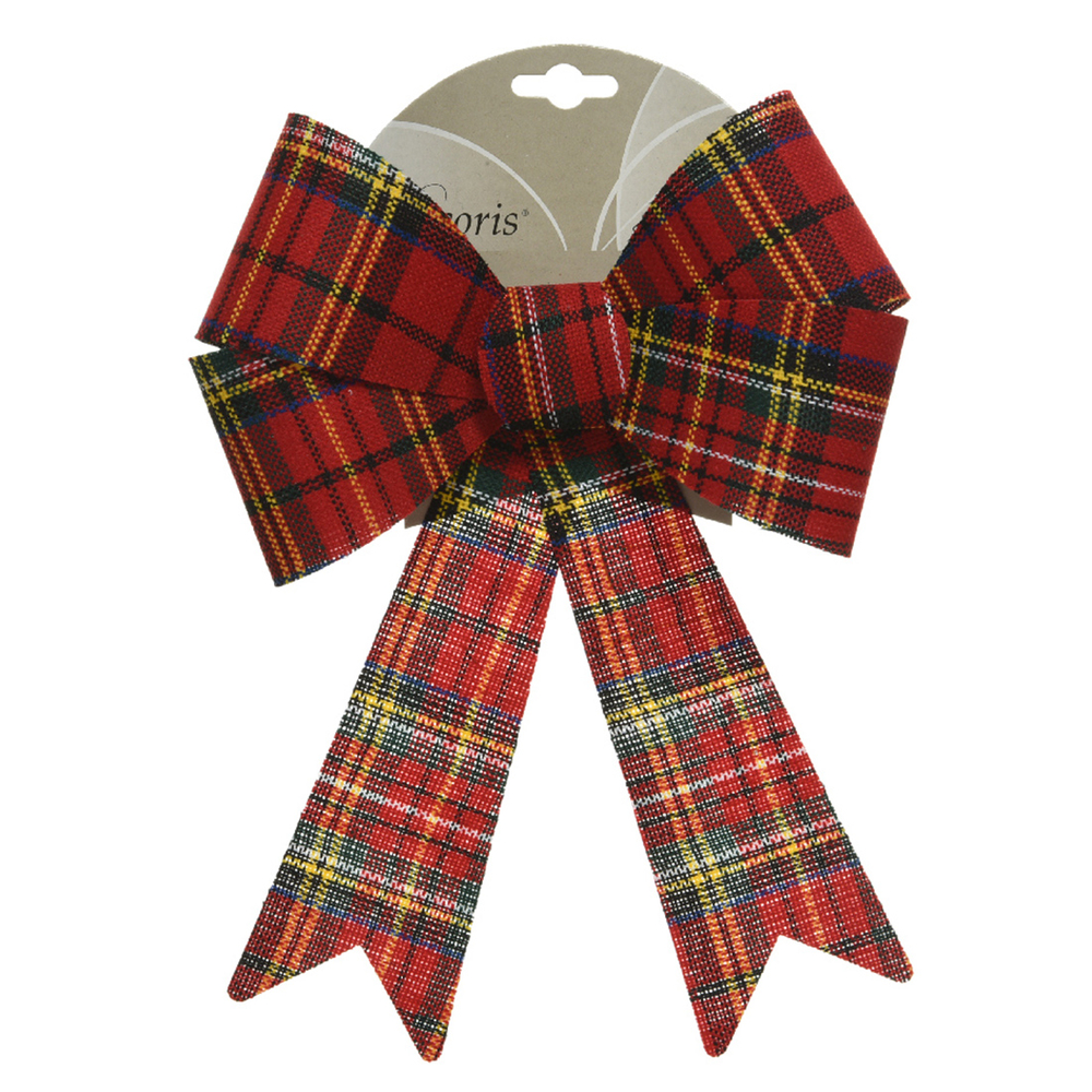 NOEUD POLY CARREAUX 29CM-(849493)