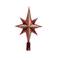 Cimier étoile plastique étoile du nord rouge H 25 cm