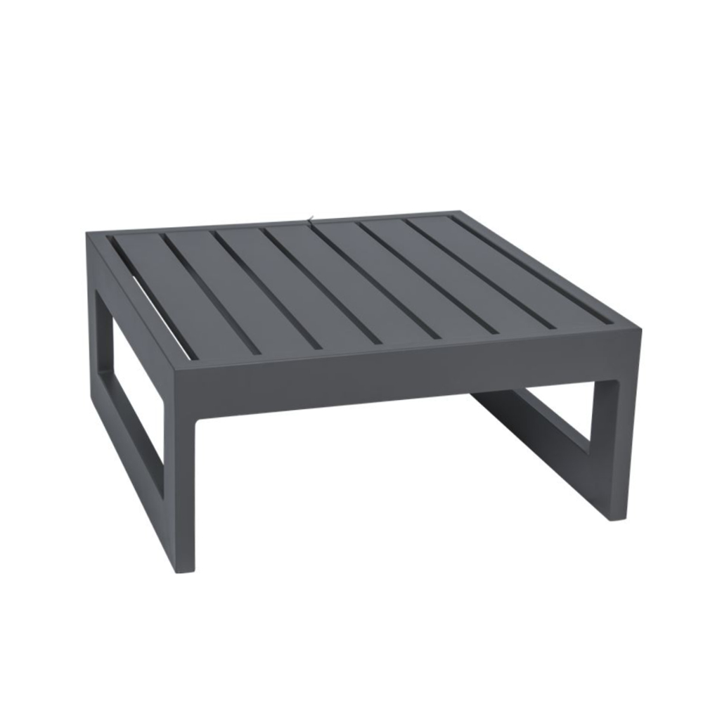 Table basse de jardin : anthracite, 72x72x33cm