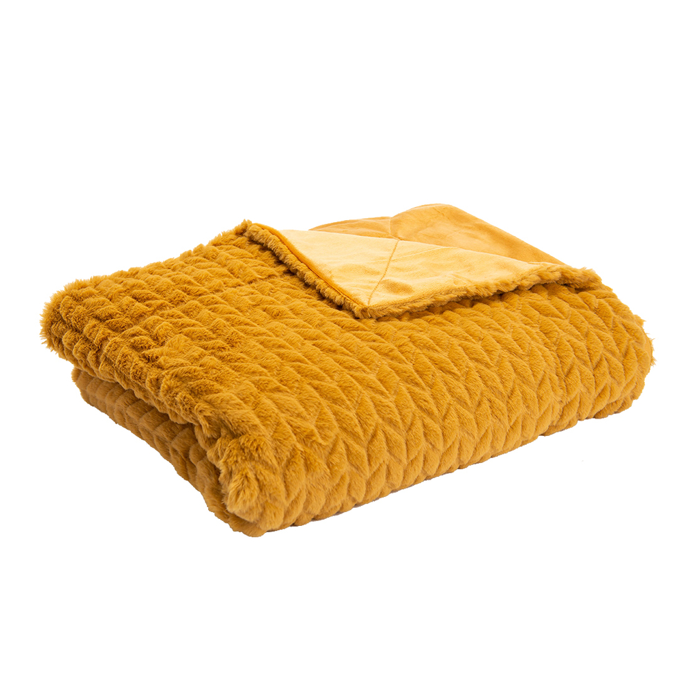 PLAID CHEVRON CAMEL 130X170-(850724)