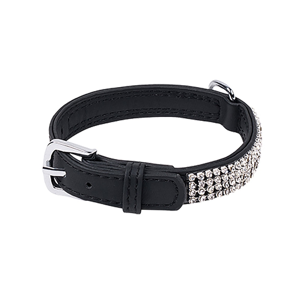 Collier strass petmini 20mmx40cm noir pour chien
