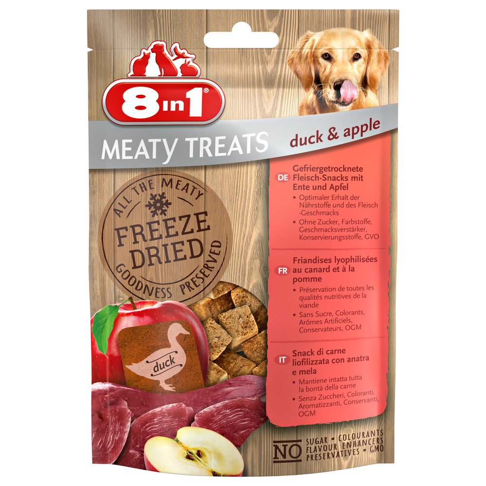 8IN1 DOG FRE DRI DUCK APL 50G-(852500)
