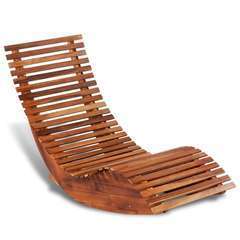Chaise longue basculante bois d'acacia