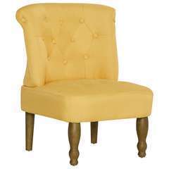Chaise française jaune tissu