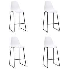 Chaises de bar blanc plastique - Lot de 4