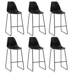 Chaises de bar noir plastique - Lot de 6