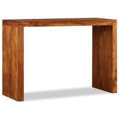 Table console Bois massif avec finition en Sesham - 110x40x76cm