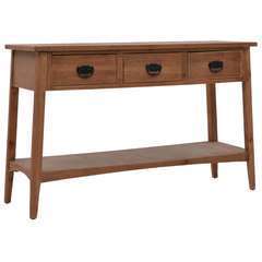 Table console bois de sapin massif Marron - 126x40x77,5cm