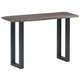 Table console Gris Bois d'acacia massif et fer - 115x35x76cm