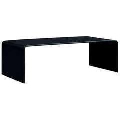 Table basse Noir 98x45x31cm Verre trempÃ©