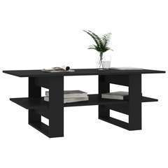 Table basse Noir Aggloméré - 110x55x42cm