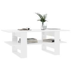 Table basse Blanc brillant 110x55x42cm