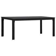Table basse Noir PEHD Aspect de bois - 98x48x39cm