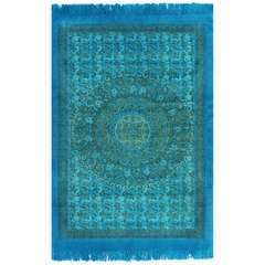 Tapis Kilim Coton 120 x 180 cm avec motif Turquoise