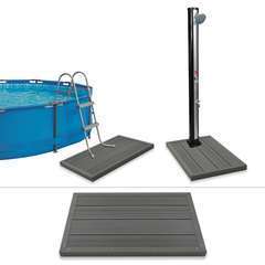 Elément de plancher pour douche solaire/échelle de piscine WPC