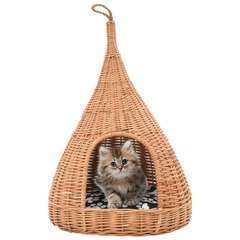 Panier pour chats avec coussin Saule naturel - 40x60 cm
