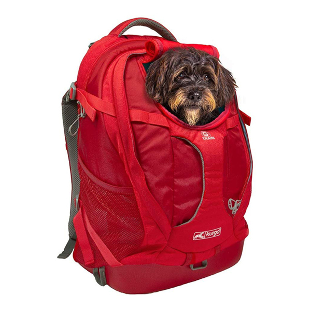 Sac à dos de transport G-Train K9 rouge pour chien
