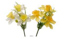 Mini bouquets X6 de Narcisses artificielles assorties,  H 15 cm