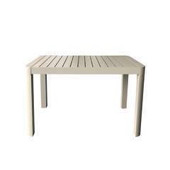 Table de jardin à rallonge Raino en aluminium 104x80 cm sable