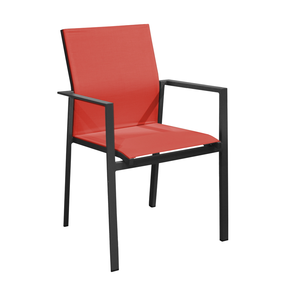 Fauteuil DELIA Graphite Rouge