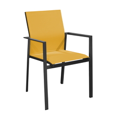 Fauteuil DELIA Graphite Moutarde