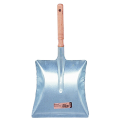 Pelle zinguée, manche en bois brut