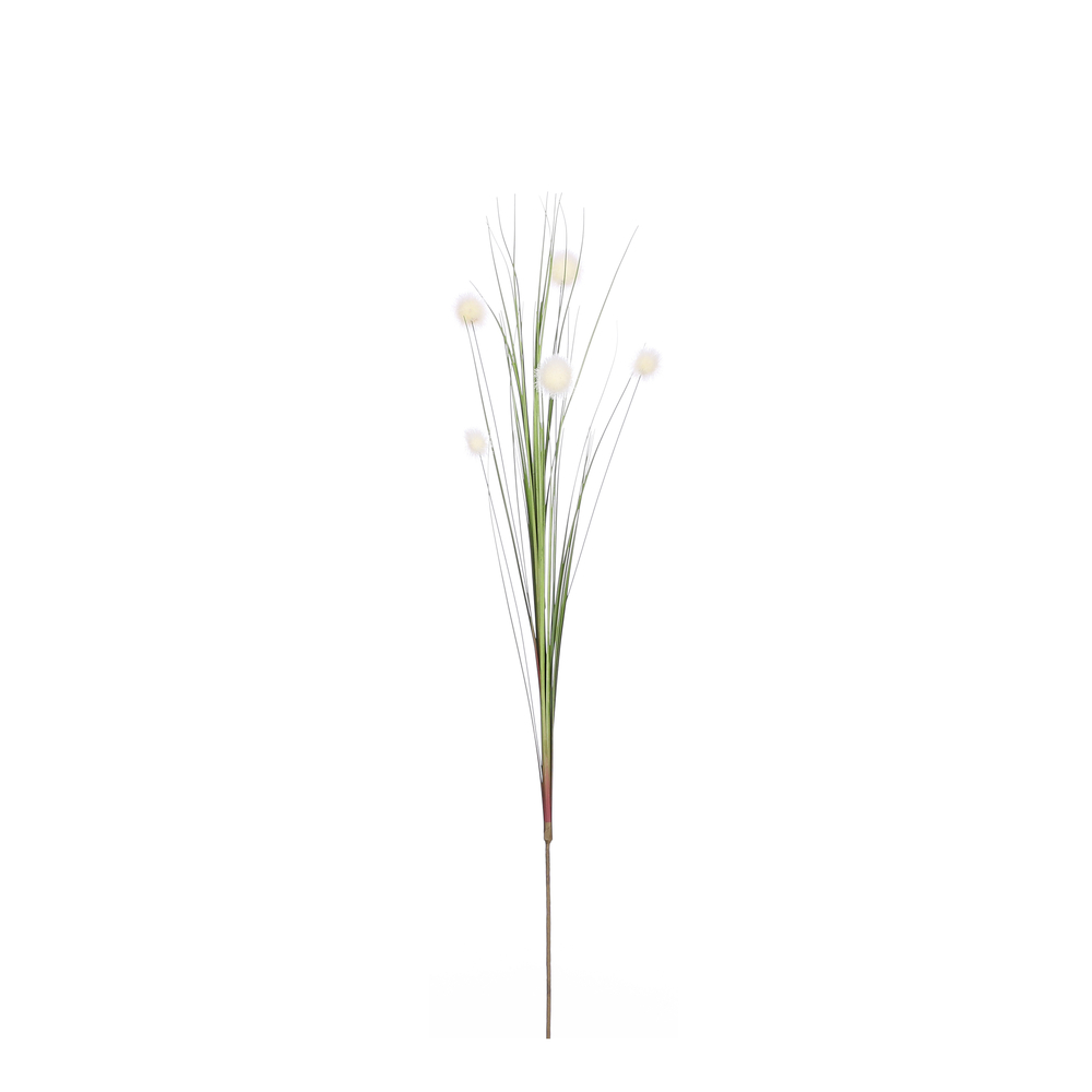 Branche d'herbe artificielle, coloris blanc - H.84cm