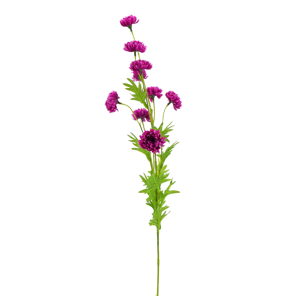 Fleur artificielle tige fleur pompon lavande H.80cm