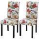 Chaises à manger motif floral bois - Lot de 2