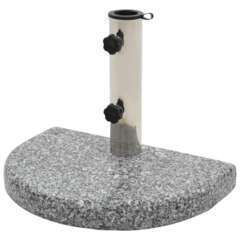 Pied base socle de parasol granite demi cercle 10 kg gris