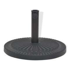 Pied base socle de parasol résine rond diamètre 38 et 48 mm noir 14 kg