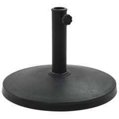 Pied base socle rond de parasol résine diamètre 38 et 48 mm 10 kg noir