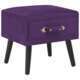 Table de nuit violet foncé velours - 40x35x40cm