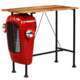 Table haute bar bois de manguier rouge tracteur - 120cm
