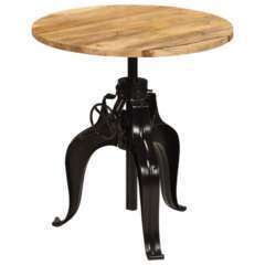 Table haute bar bois de manguier massif 75cm