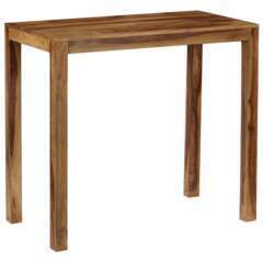 Table haute bar bois de sesham massif 118cm
