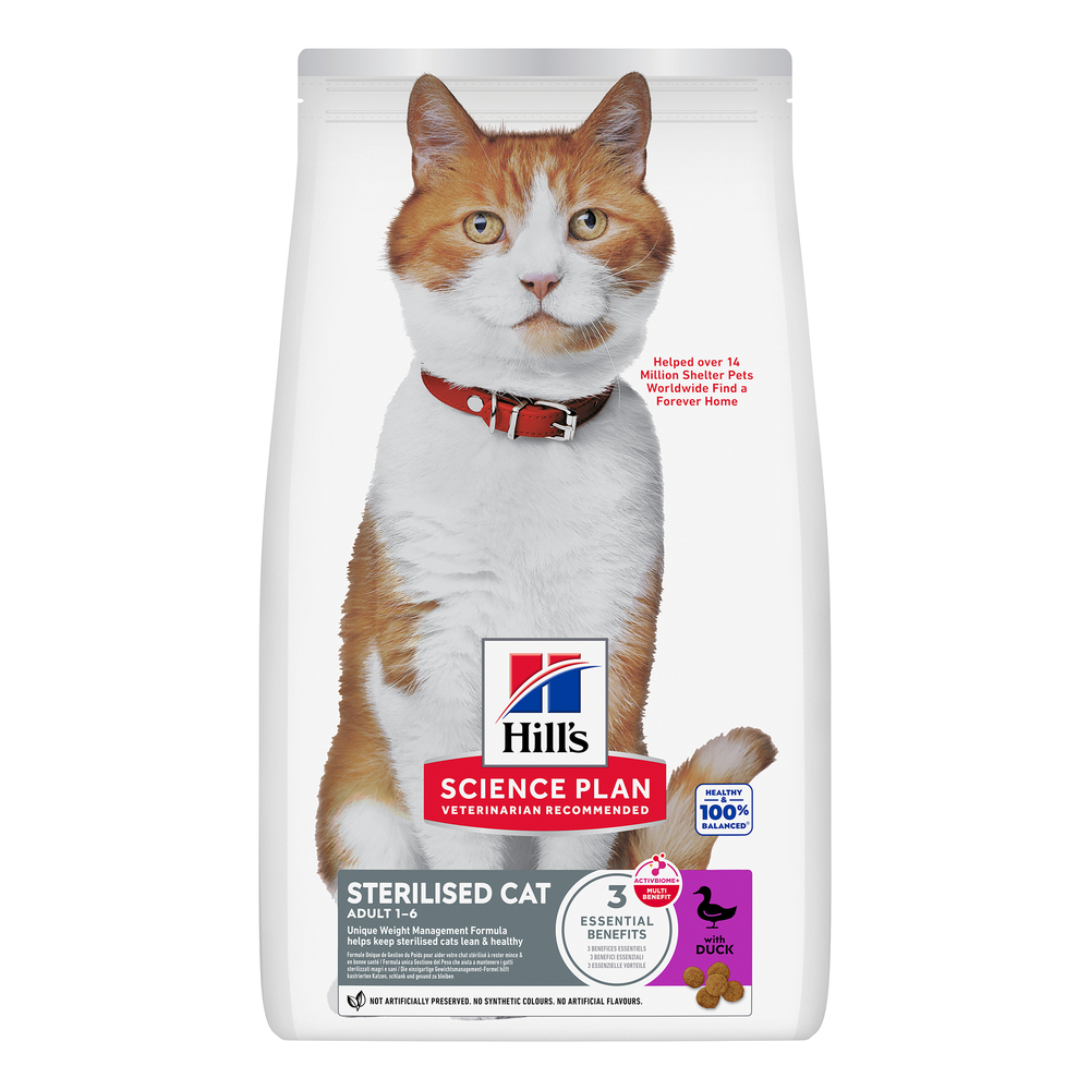Croquettes chat stérilisé au canard - 7 kg