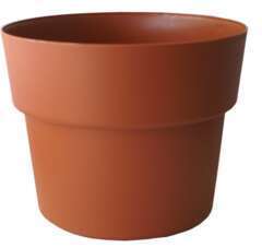 Pot rond CocoriPot, coloris brique Ø 23 x H. 17 cm
