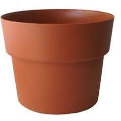 Pot rond CocoriPot, coloris brique Ø 38 x H. 30 cm