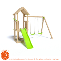 Aire de jeux en bois Easy Xplorer pour 6 enfants