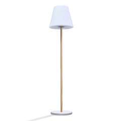 Lampadaire lumineux LED blanc chaud/blanc STANDY WOOD SOLAR H150cm
