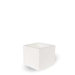 Pot de fleurs carré en couleur opaque Narciso 60 Blanc