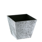 Pot Nimar en polypropylène + réservoir eau coloris béton - 20x20x17 cm