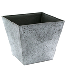 Pot Nimar carré en polypropylène gris béton - 37x37x33 cm