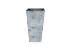 Pot Nimar carré évasé en polypropylène gris béton - 27x27x49 cm