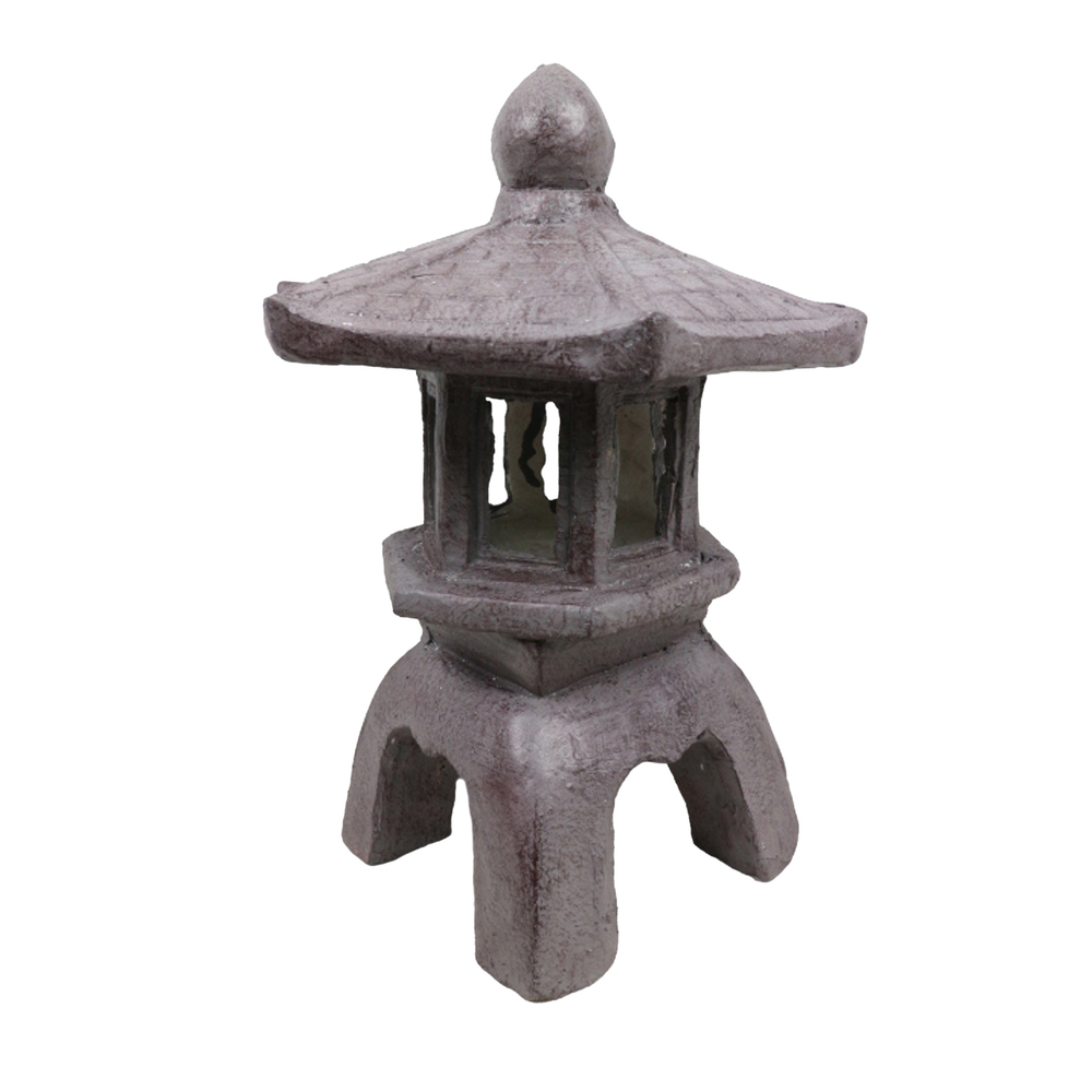 Pagode en fibre d'argile - L.16xl.19xH.28cm